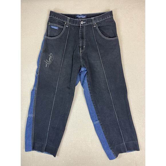 Brooklyn Xpress Jeans Mens 36 Multicolor Carpenter Baggy Y2K‎ High Rise Retro - Picture 1 of 13